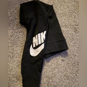 Nike Kids Black leggings with White Logo